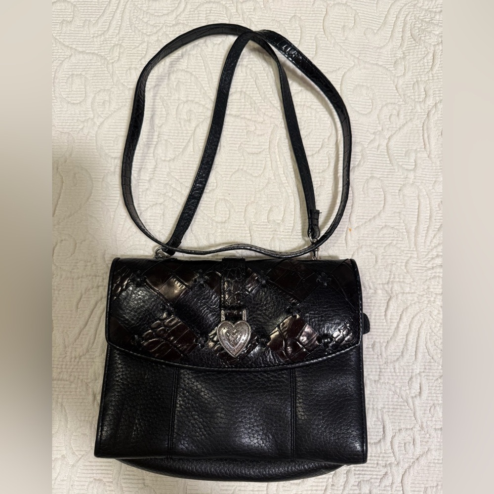 Brighton Black and Silver Shoulder Bag